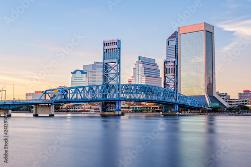 Skyline of Jacksonville, FL and Main Street Bridge photo