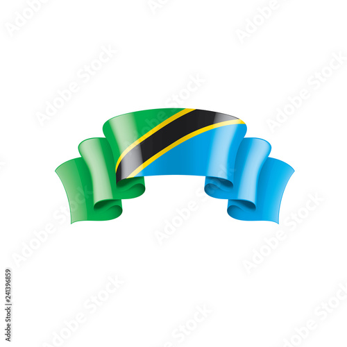Tanzania flag, vector illustration on a white background