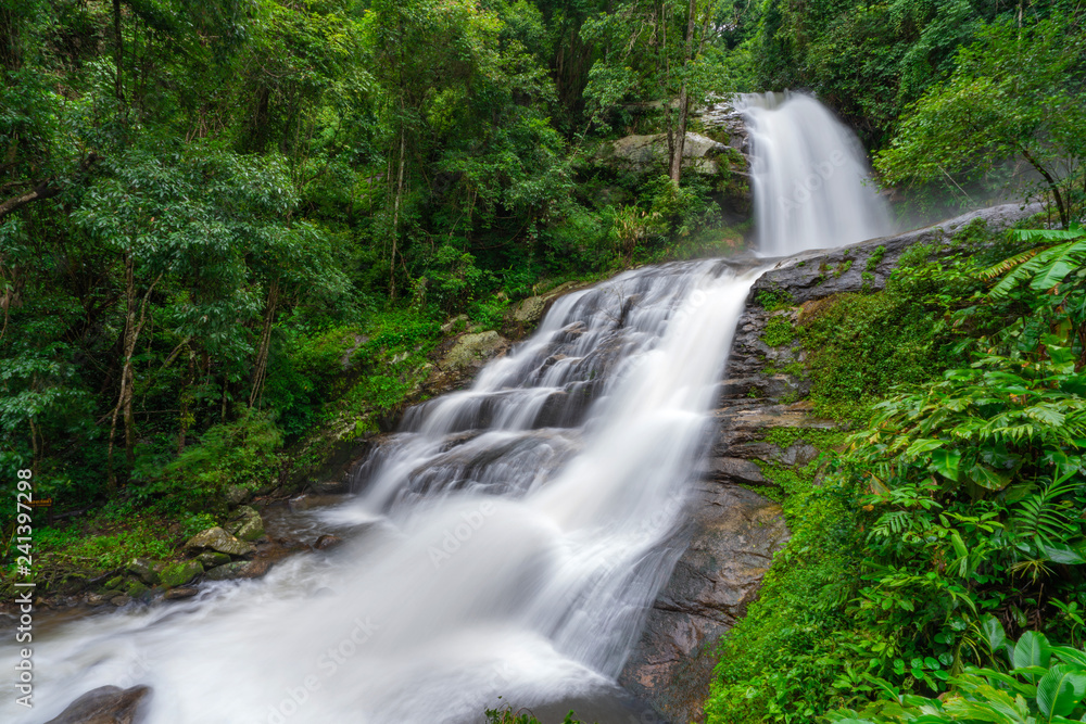 Huay Saai Leung Waterfall is a beautiful Waterfalls in the rain forest jungle Thailand Huay Saai Leung Waterfall is a beautiful Waterfalls in the rain forest jungle Thailand