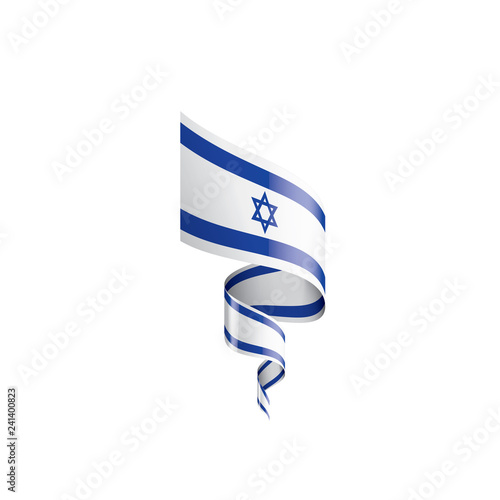 Israel flag, vector illustration on a white background