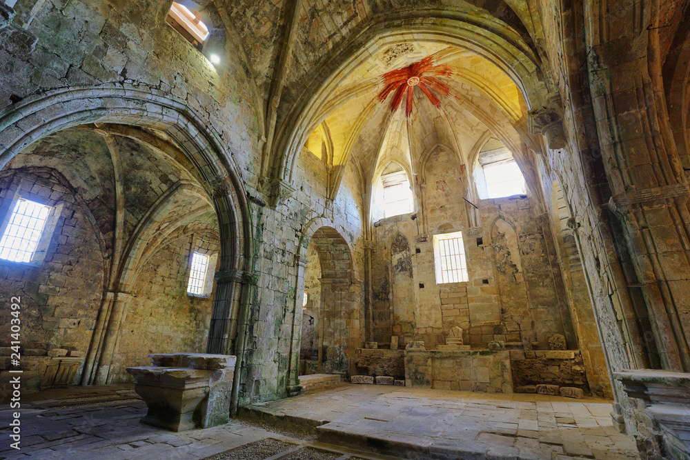 Ruins of an ancient abandoned monastery in Santa Maria de rioseco, Spain Ruins of an ancient abandoned monastery in Santa Maria de rioseco, Spain