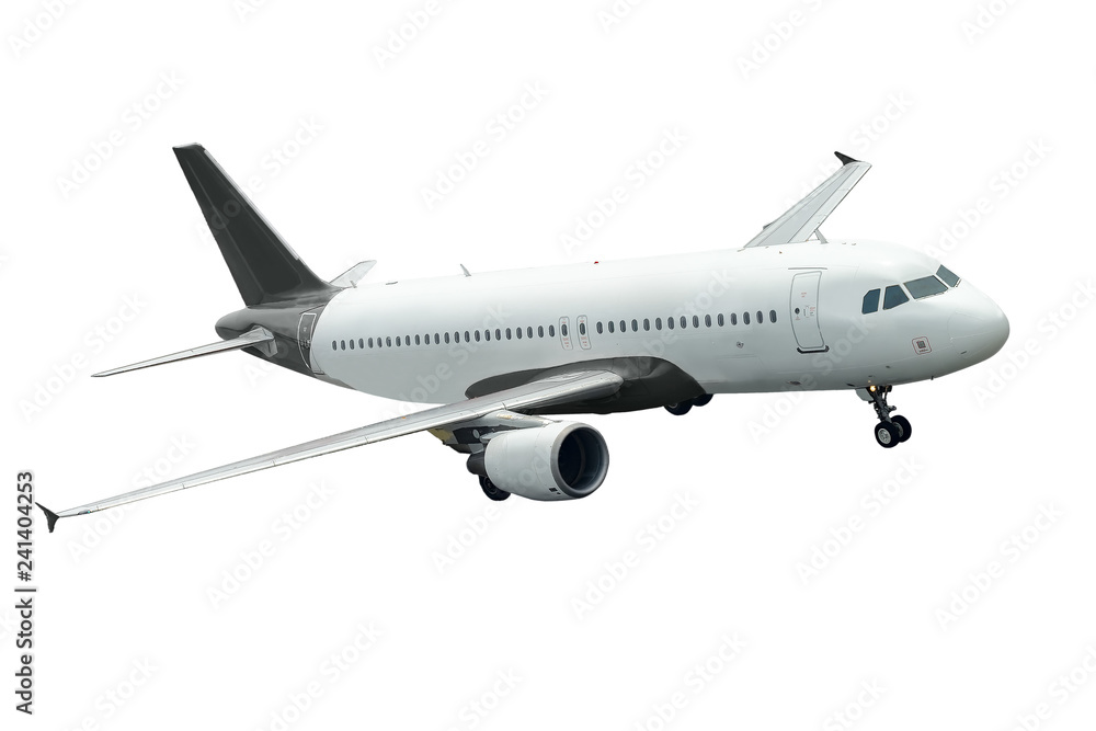 Airplane isolated on white background. Transportation and travel concept.