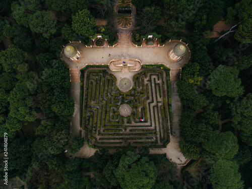 Parc del Laberint d'Horta in Barcelona, Spain. The gardens hosted receptions to the Spanish sovereigns on three occasions since its construction in 1791 photo