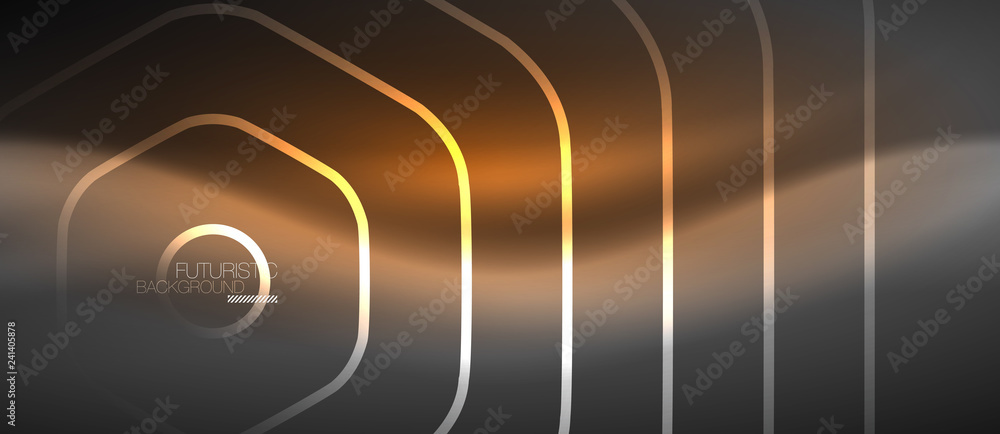 Black and glowing color lines neon design, magin techno template background Black and glowing color lines neon design, magin techno template background