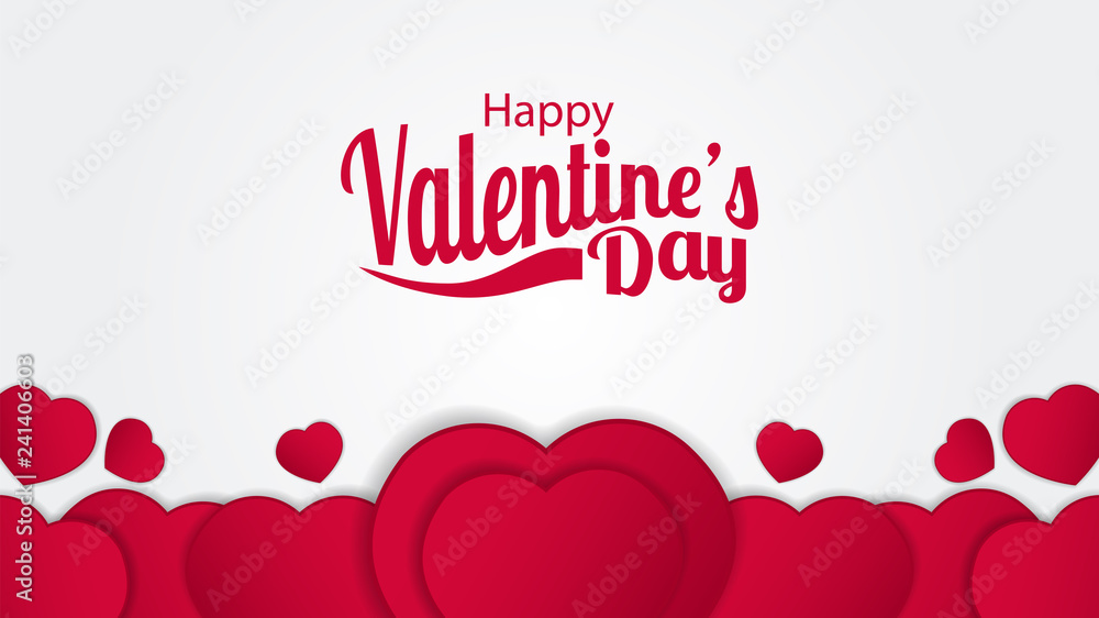 Happy valentine's day banner template . Love romance feminine. Vector illustration