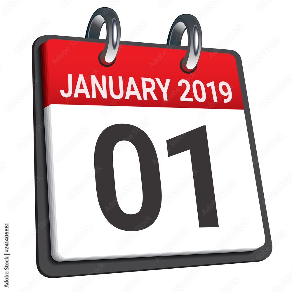Vector illustration of new year calendar. Vector illustration of new year calendar.