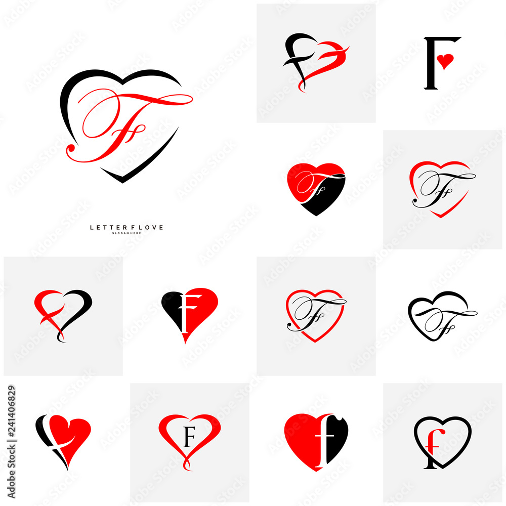 F Love R Lettering F Letter In Love