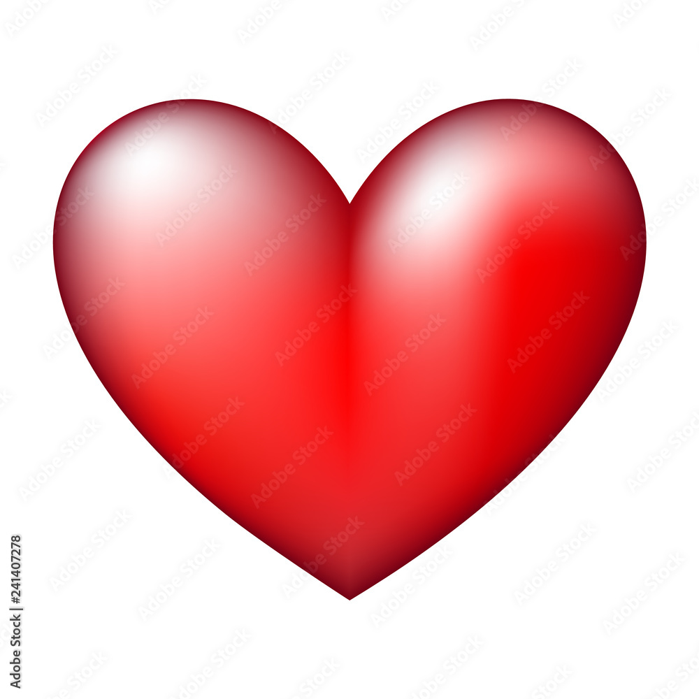 Heart, Symbol of Love and Valentine's Day. Vector illustration.