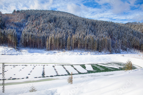 Wallpaper Mural  winter landscape in snowy mountains  Torontodigital.ca