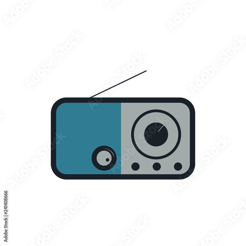 Radio fm flat icon vector design illustration
