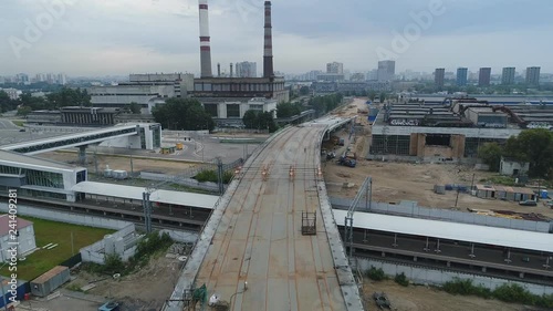 Wallpaper Mural Construction of the overpass on the territory of the former ZIL. Moscow. Torontodigital.ca