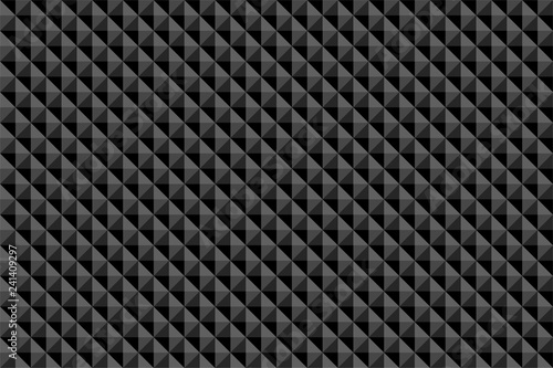 Black polygonal abstract seamless pattern