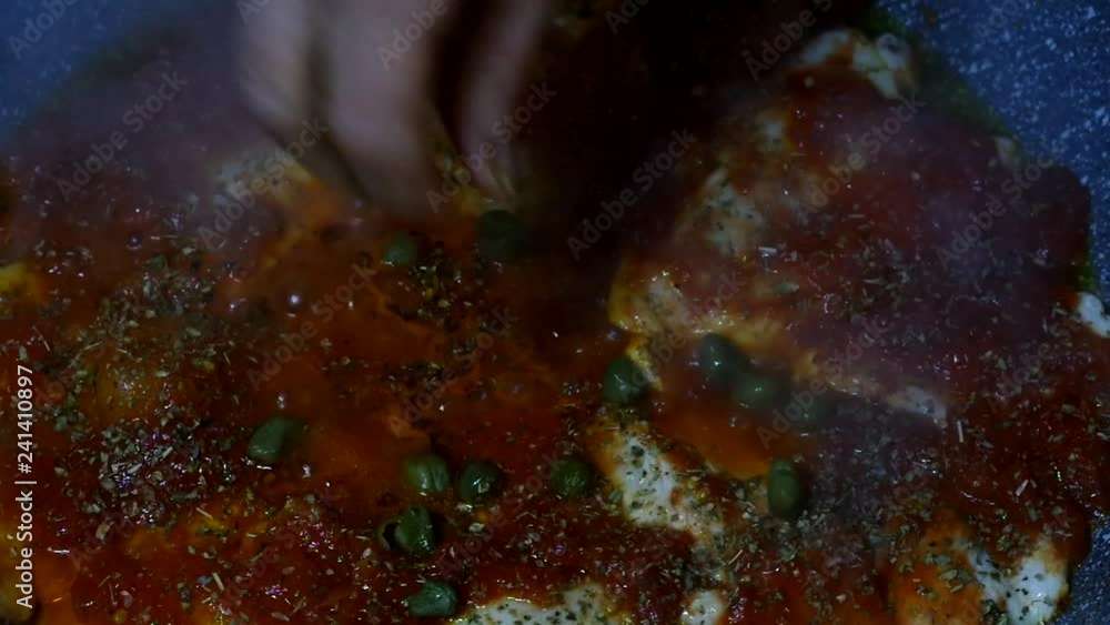 Meat Pizzaiola Meat With Mozzarella Cheese Video Meat Pizzaiola Meat With Mozzarella Cheese Video