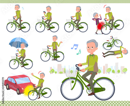 flat type Green vest old man_city cycle