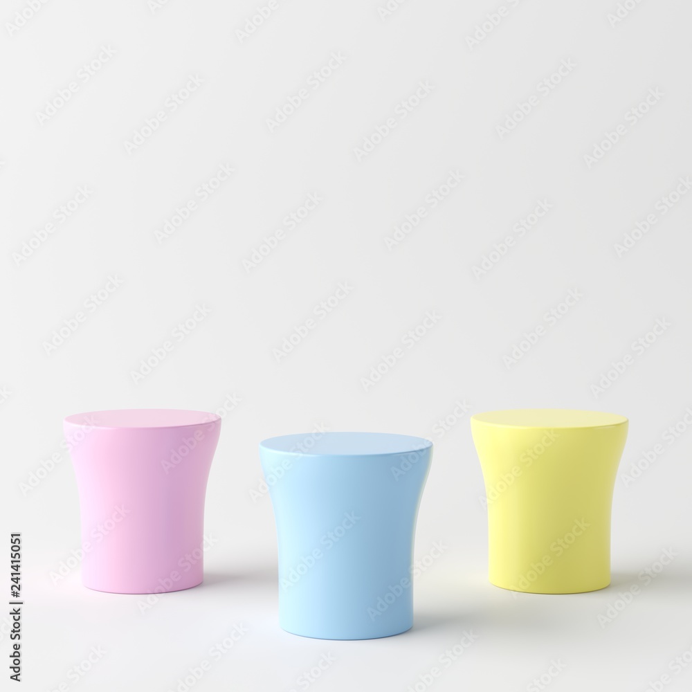 Abstract white background with geometric shape podium for product. minimal concept. 3d rendering Abstract white background with geometric shape podium for product. minimal concept. 3d rendering