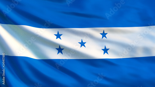 Honduras flag. Waving flag of Honduras 3d illustration