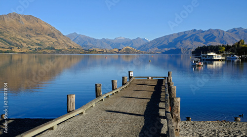 Wallpaper Mural Wanaka jetty and Lake Wanaka,  Wanaka, New Zealand Torontodigital.ca