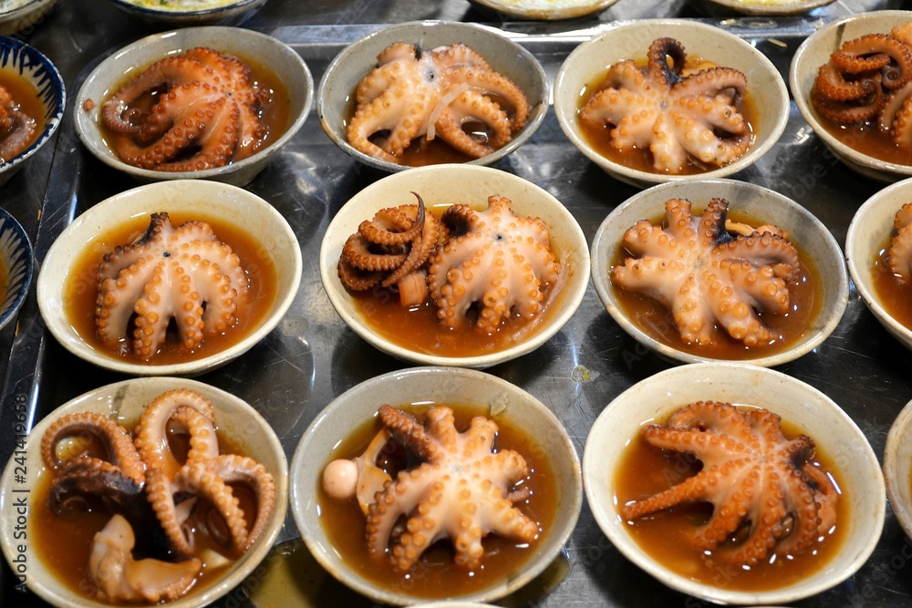 Octopuses in sauces