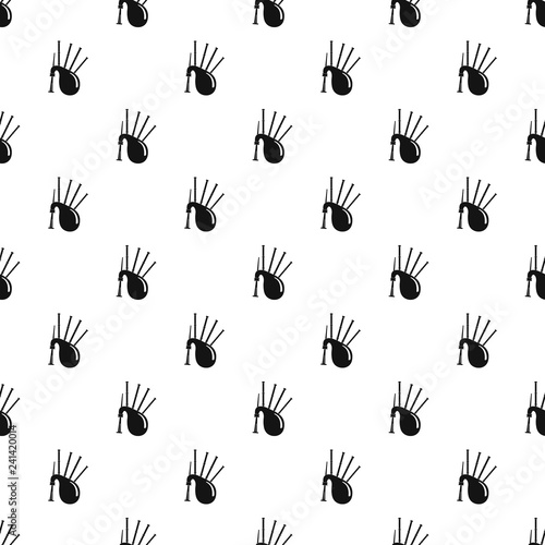 Scotland bagpipes pattern seamless vector repeat geometric for any web design
