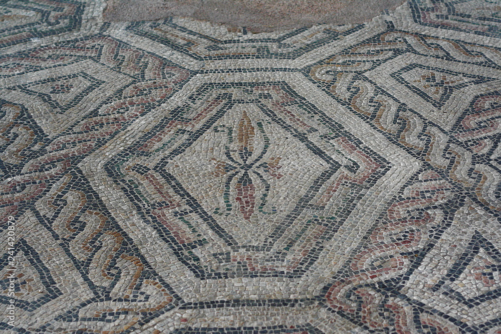 Villa romana di Desenzano del Garda, mosaici - obrazy, fototapety, plakaty 