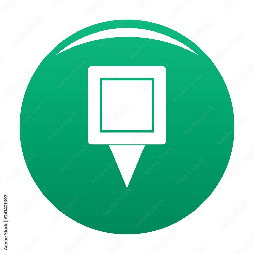 Square pin icon. Simple illustration of square pin vector icon for any design green Square pin icon. Simple illustration of square pin vector icon for any design green