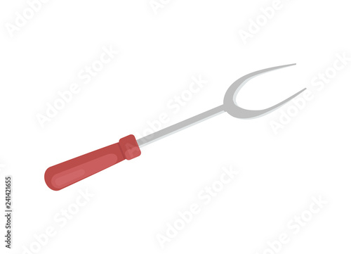 BBQ Fork with Prongs Barbecue Vector Illustration