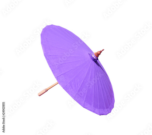 Umbrella handmade on white background with clipping