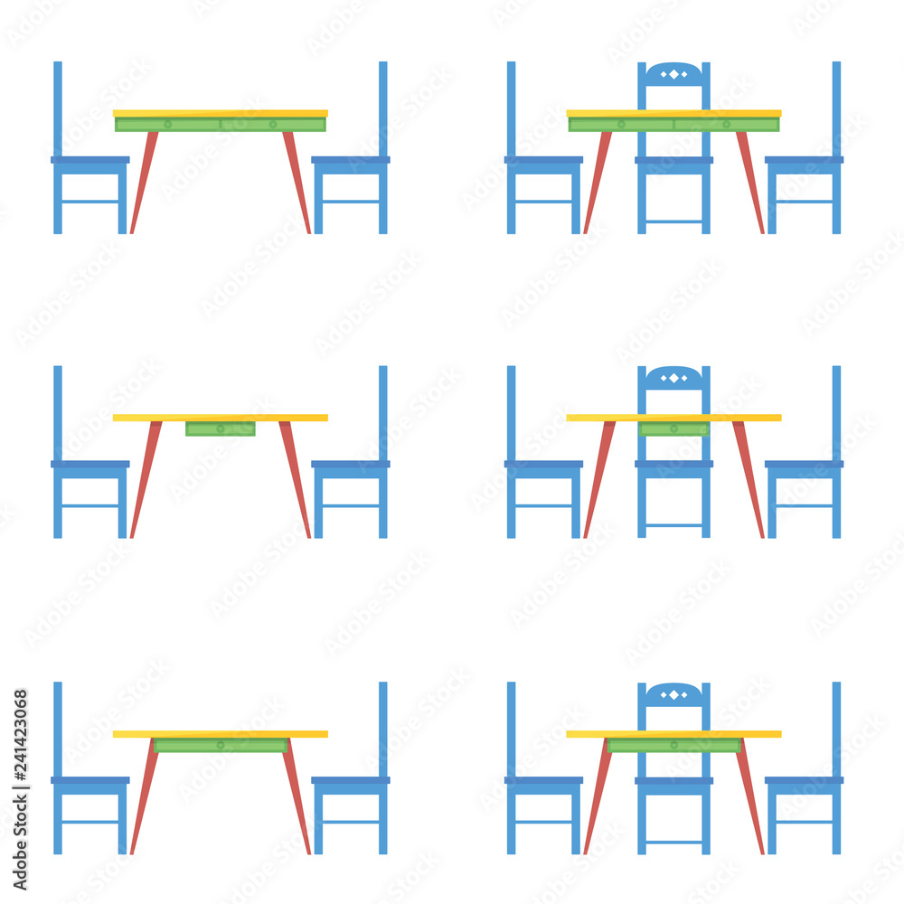 table and blue chair vector illustration table and blue chair vector illustration