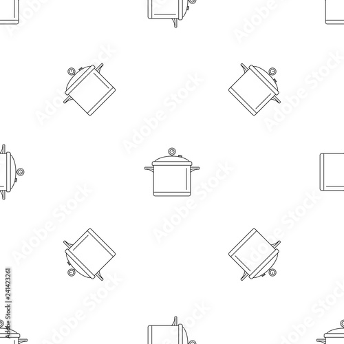 Big cook saucepan icon. Outline illustration of big cook saucepan vector icon for web design isolated on white background