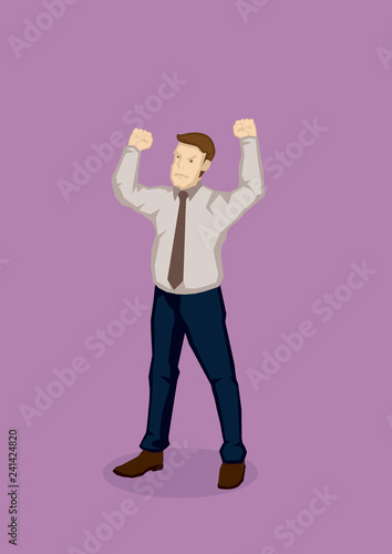 Angry Businessman Vector Cartoon Character Illustration