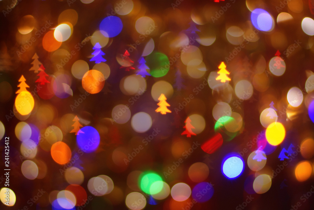 Abstract bokeh background for winter holidays.