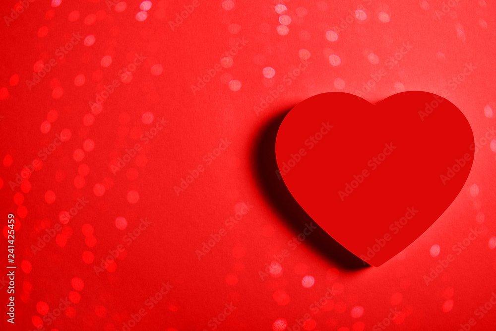 Beautiful red heart on vibrant background. Beautiful red heart on vibrant background.