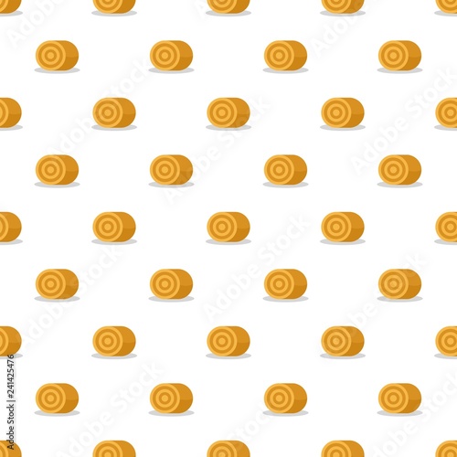 Farm yellow grass stack pattern seamless vector repeat for any web design
