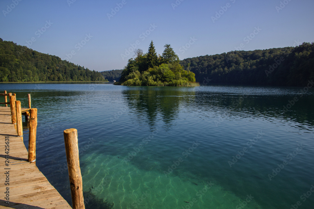 Beautiful view in Plitvice Lakes National Park. Croatia Beautiful view in Plitvice Lakes National Park. Croatia