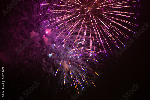 fireworks in the night sky