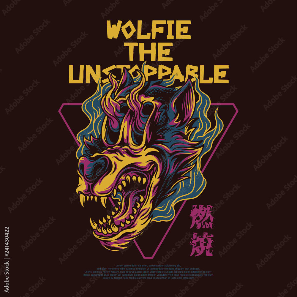 Wolfie the Unstoppable Illustration