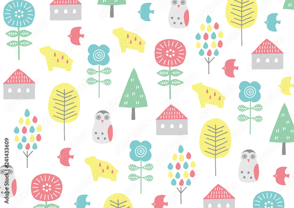 動物等の北欧柄春らしい色 Stock ベクター Adobe Stock 動物等の北欧柄春らしい色 Stock ベクター Adobe Stock