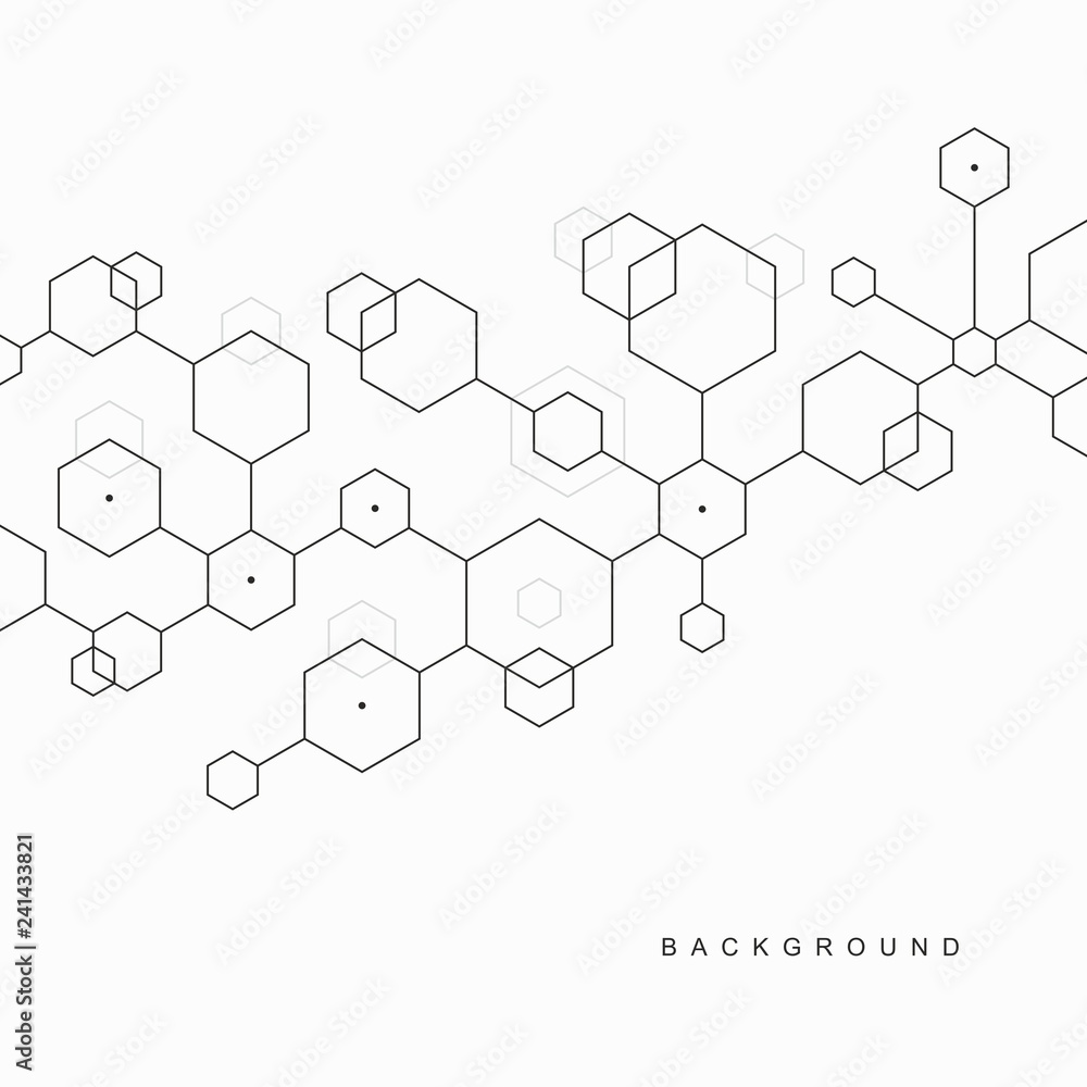 Fototapeta premium Abstract geometric technological background.