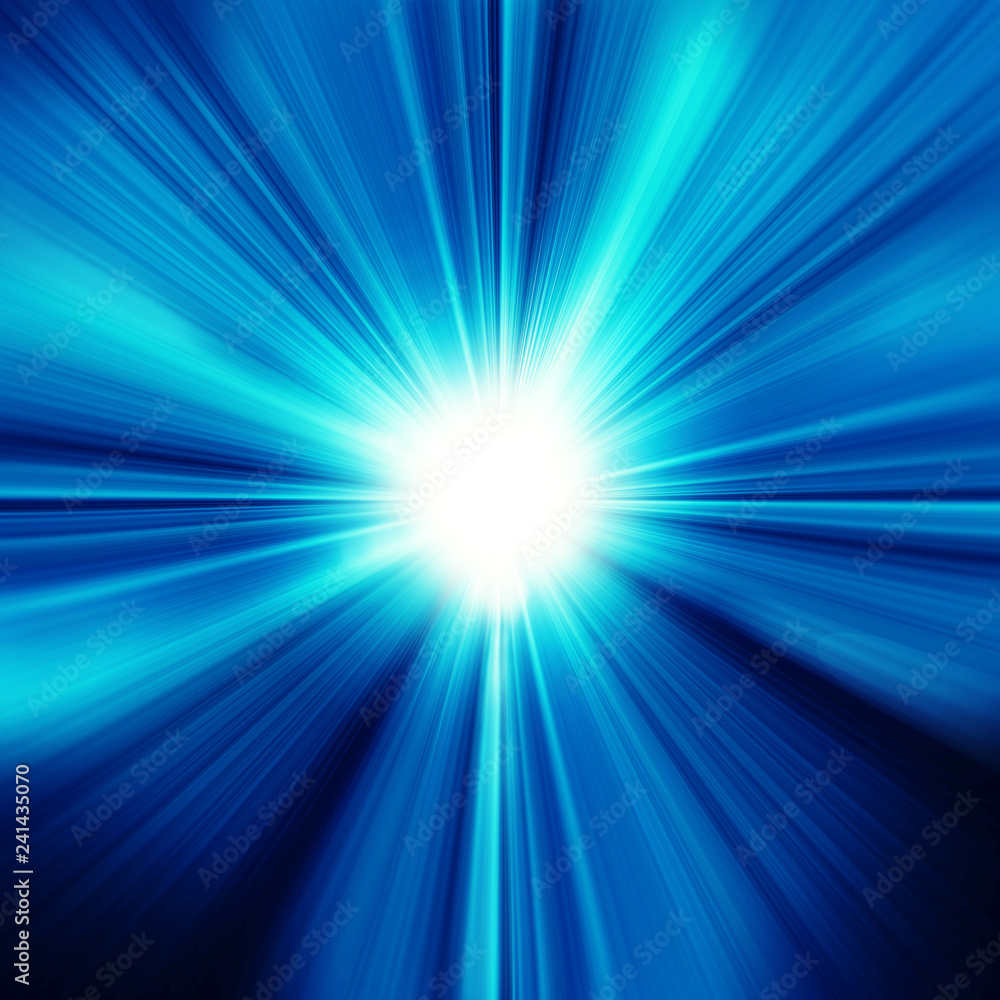 Sun on blue sky with lenses flare Sun on blue sky with lenses flare