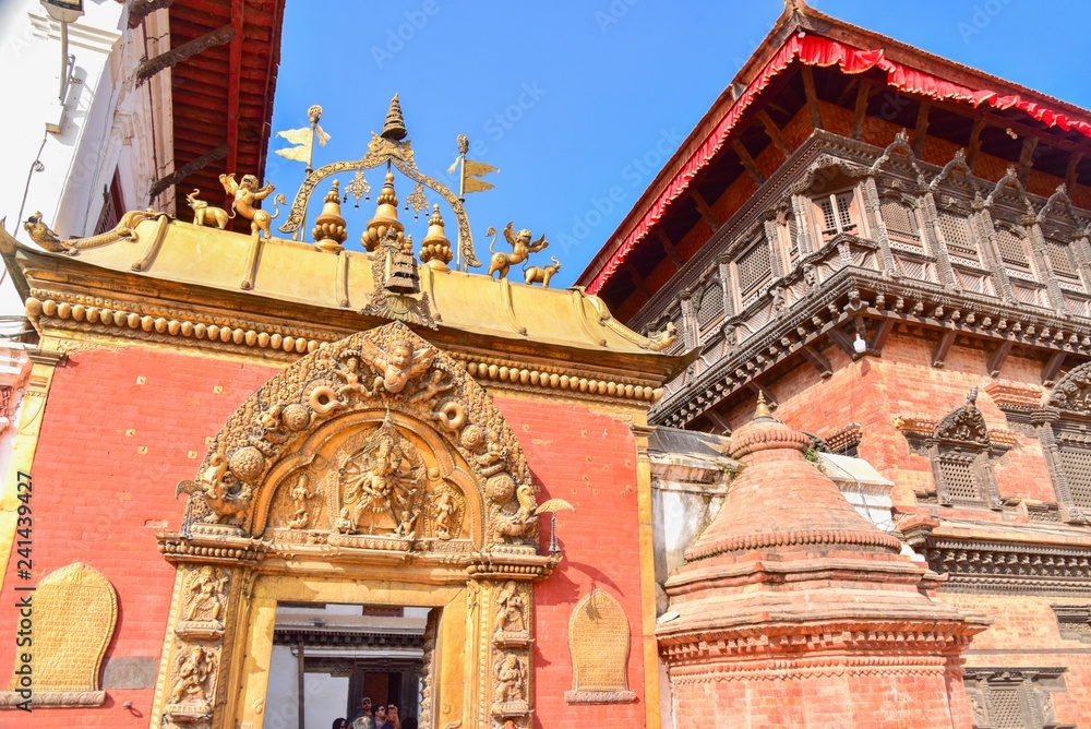 The Golden Gate in Bhaktapur Durbur Square in Nepal