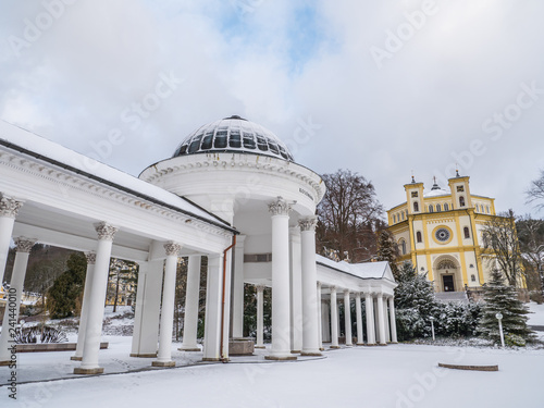 Colonnade an Church in Marienbad photo