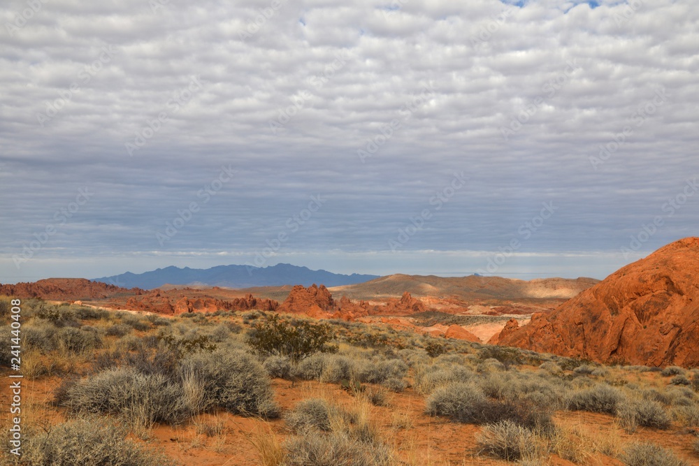 Mountain on a desert landscape