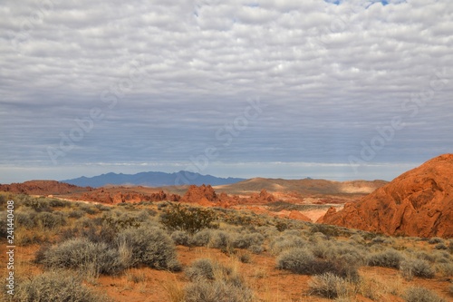 Mountain on a desert landscape