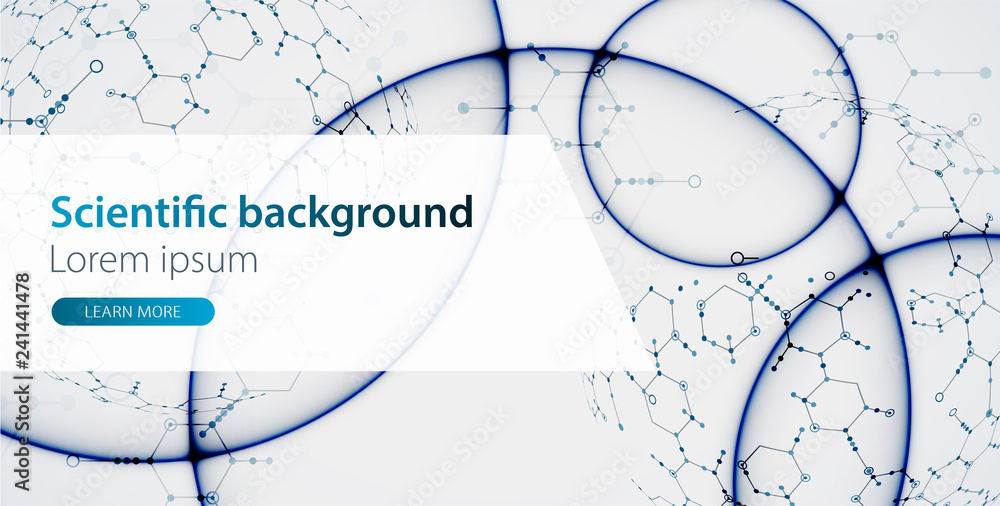 Obraz premium Abstract technology hexagonal background. Connection structure. Science style.Vector illustration