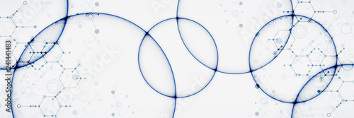 Abstract  technology hexagonal background. Connection structure. Science style.Vector illustration
