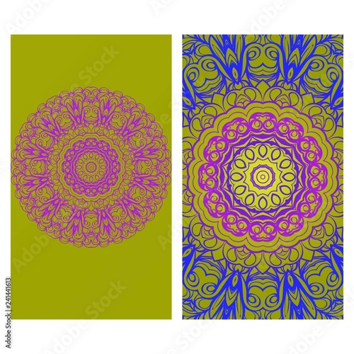 Floral Mandala Pattern. Vector Flyer Oriental Design.
