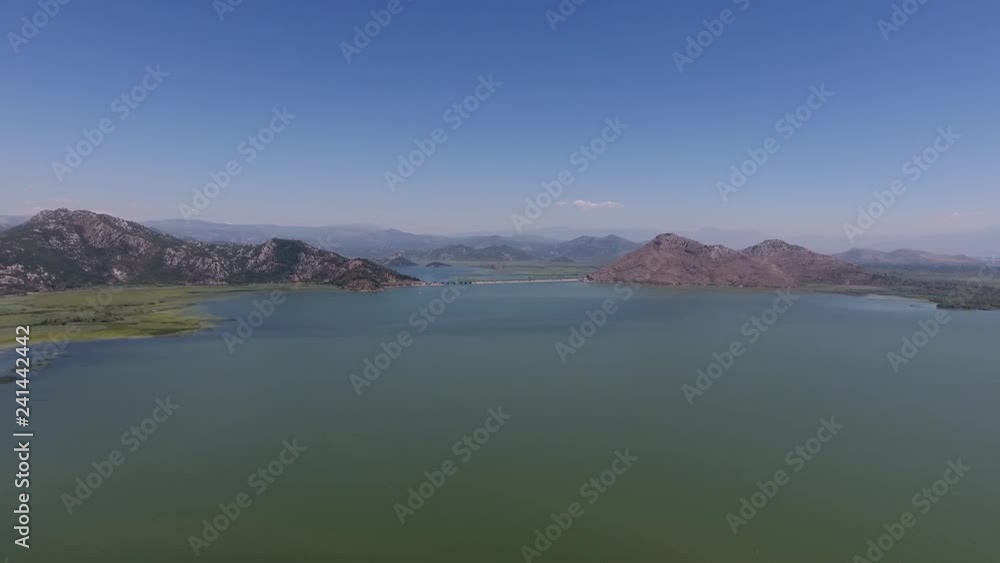 Aerial panorama view of Skadar Lake in Montenegro at summer, 4k Aerial panorama view of Skadar Lake in Montenegro at summer, 4k