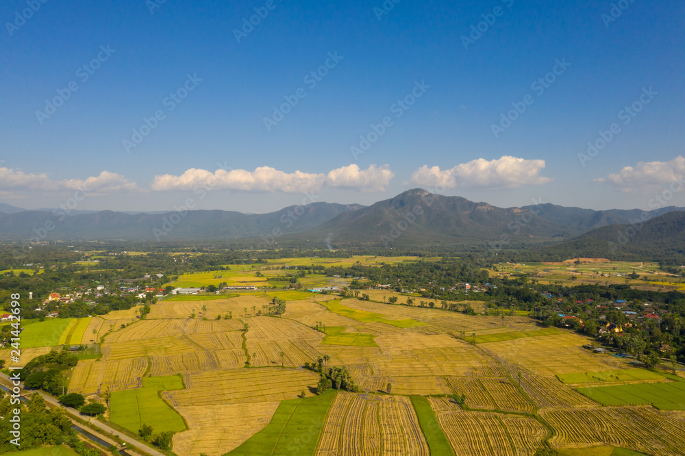 Aerial view at Mae On District, Chiang Mai.
