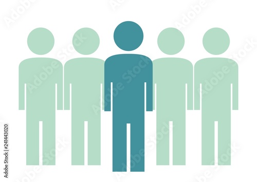 Group of people, management, vector icon