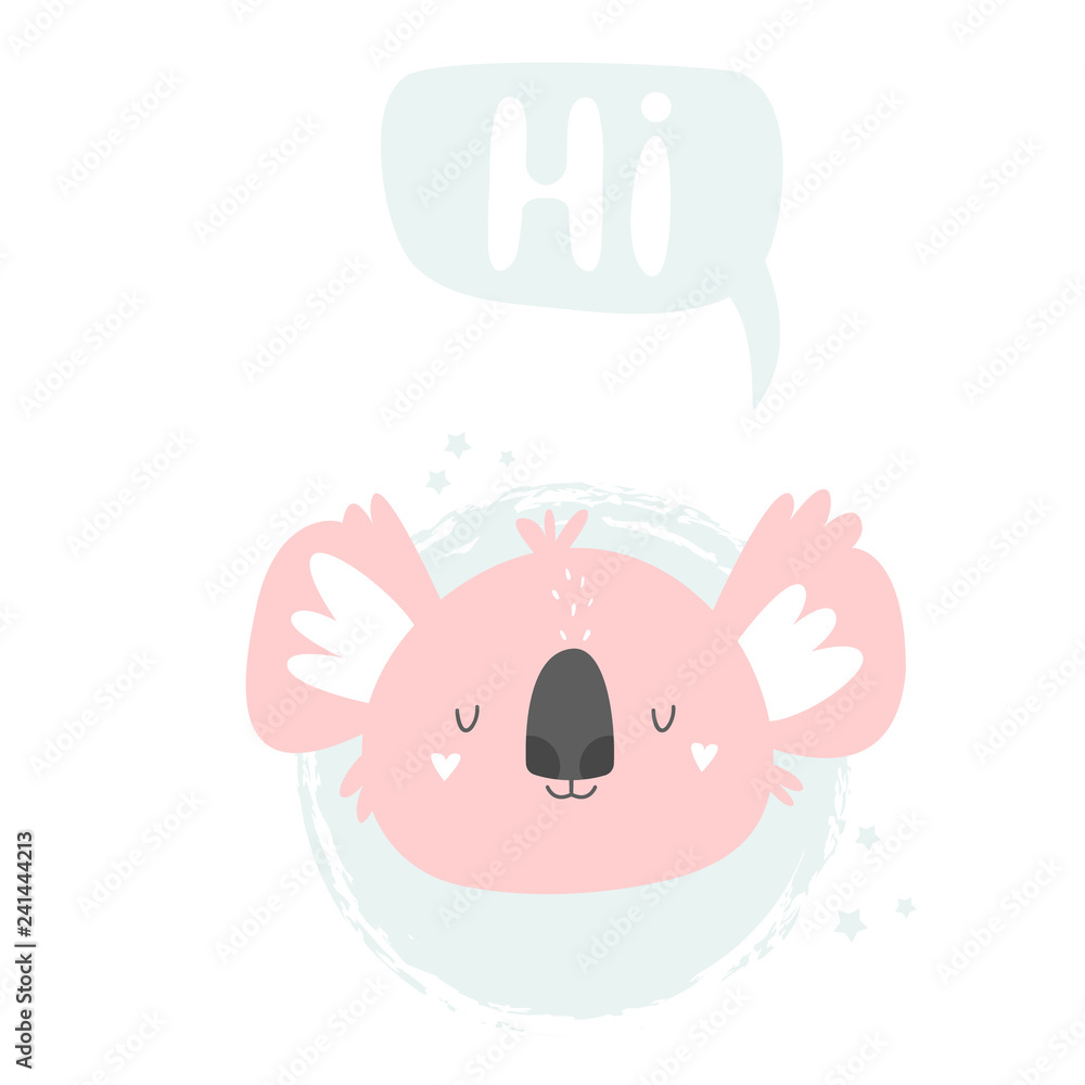 Koala hand drawn face. Vector character. Koala hand drawn face. Vector character.